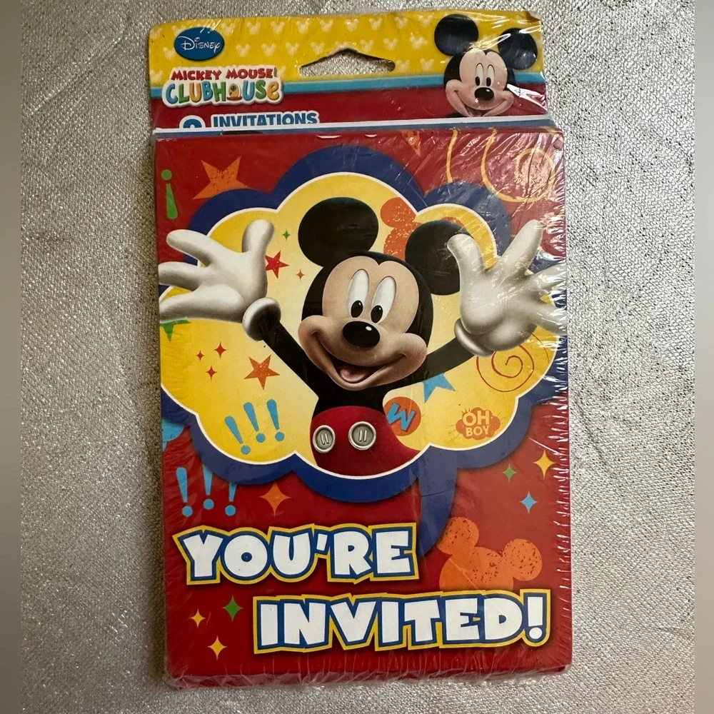 New Vtg Disney Mickey Mouse Clubhouse Invatations Cards